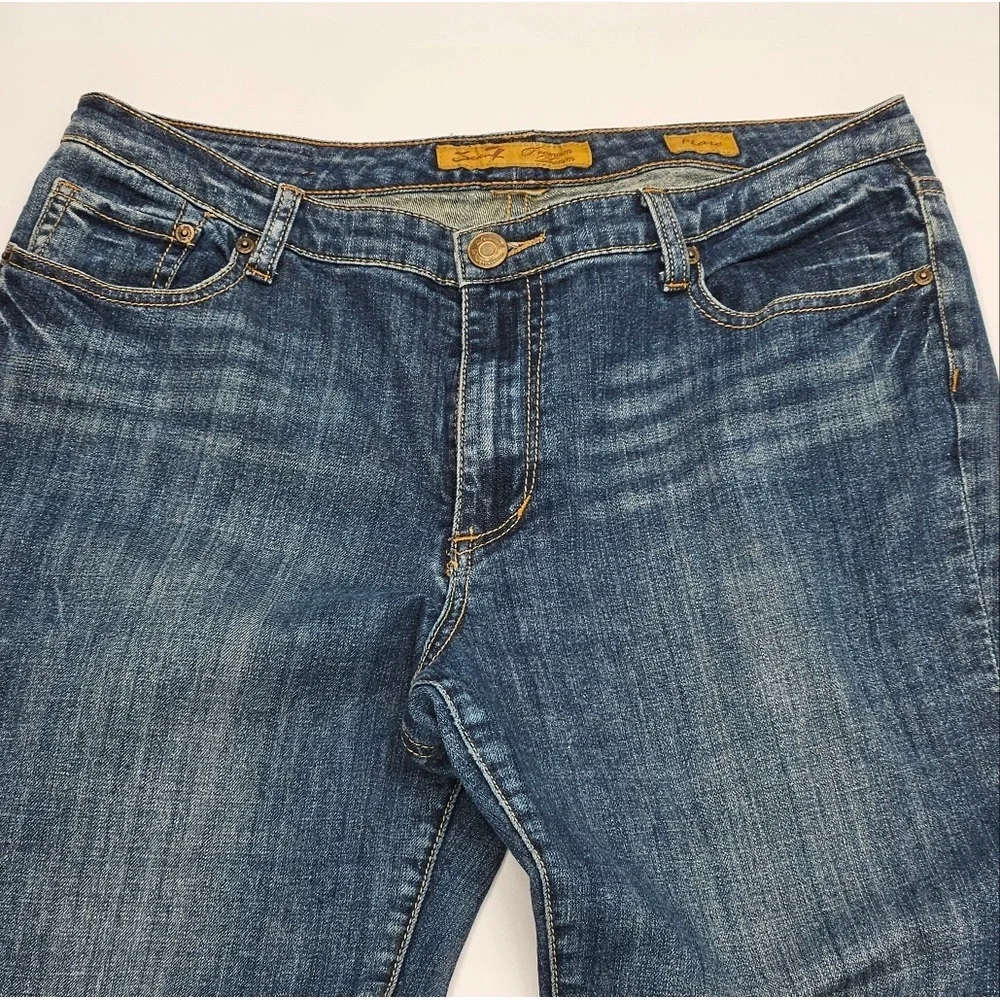 Seven 7 Premium Denim Jeans‎ Flare Dark Wash Women's Classic Style